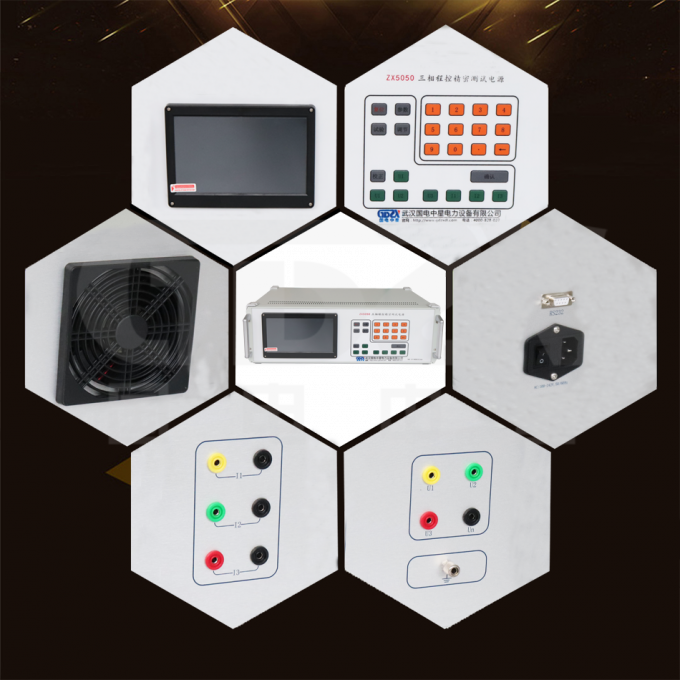 উচ্চ নির্ভুল থ্রি ফেজ বৈদ্যুতিক শক্তি ক্যালিব্রেটার প্রোগ্রামযোগ্য পরীক্ষার উত্স 1